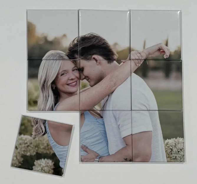 Personalized 2x2 Photo Puzzle Magnets