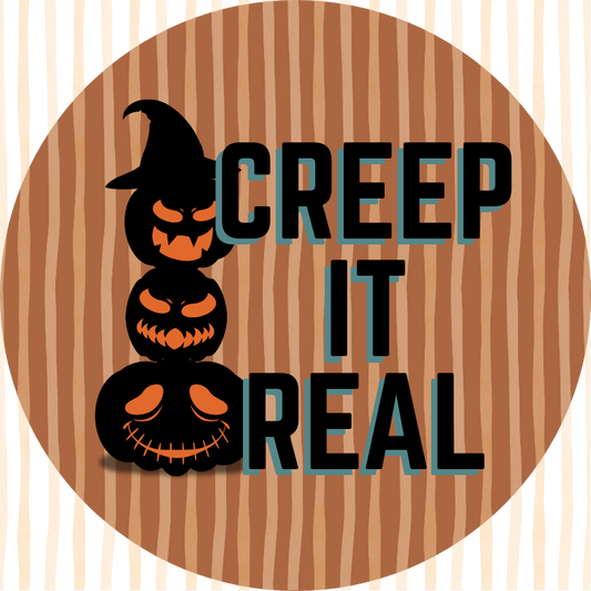 Creep It Real Magnet – Funny Halloween Pumpkin Stack